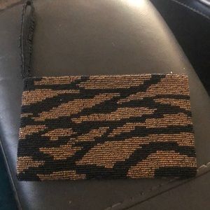 Black & Bronze  Beaded Bag